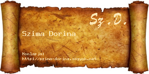 Szima Dorina névjegykártya
